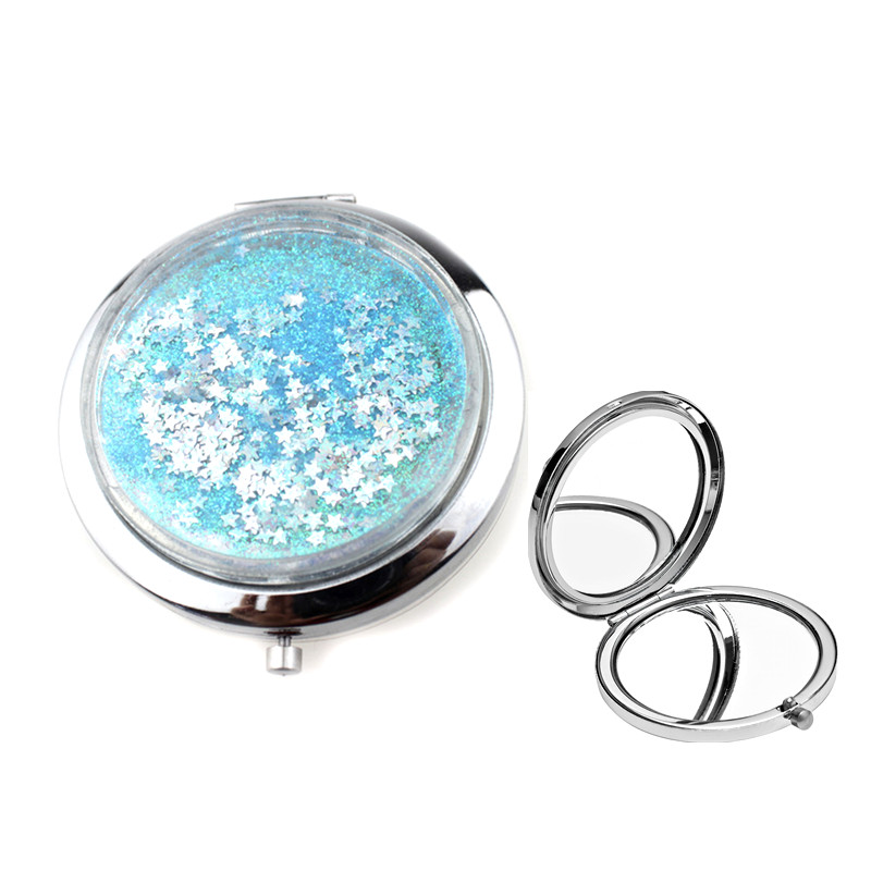 floating glitter makeup mirror with logo for purse walmart Canada