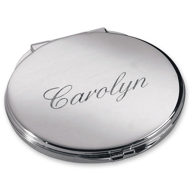 printed compact mirror with custom made engraved design for nearsight makeup