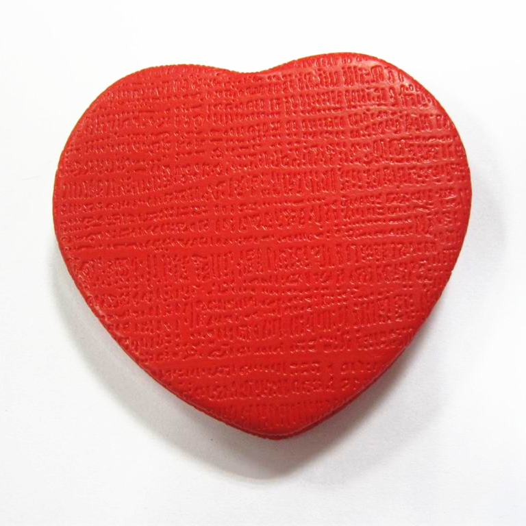 Sweet Heart Personalized Compact Mirror in Red PU Leather wrapped On Both Sides For Unique Business presents
