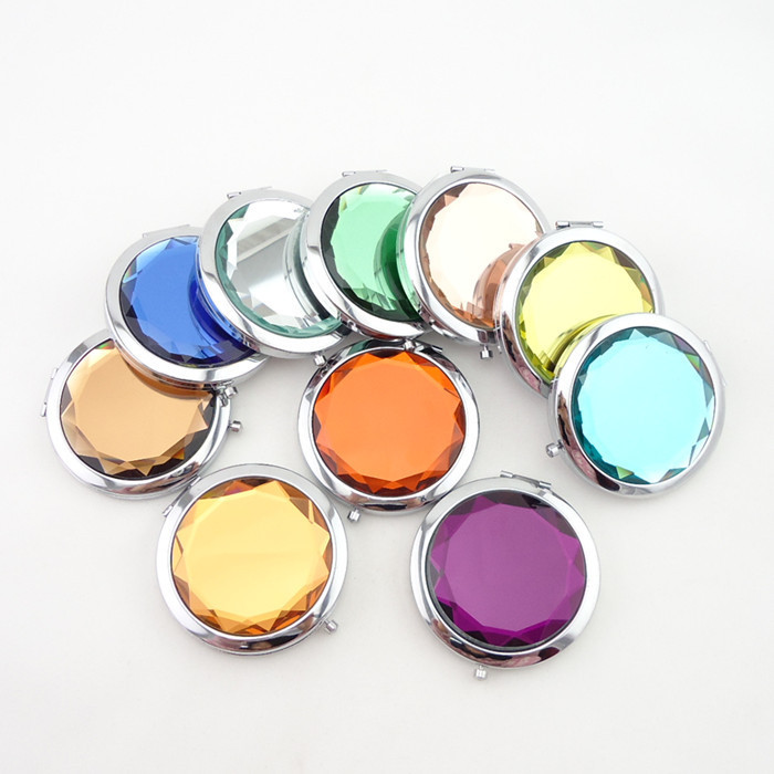 Jewelry engravable pocket mirrors with 58mm glass convert