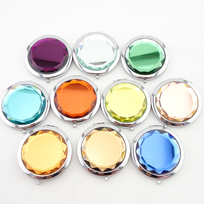 Jewelry engravable pocket mirrors with 58mm glass convert