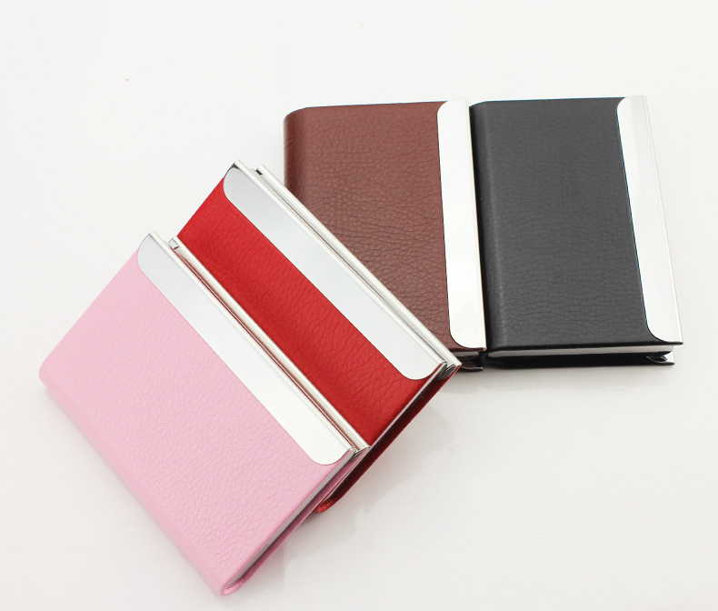 personalised leather card holder with your own initials