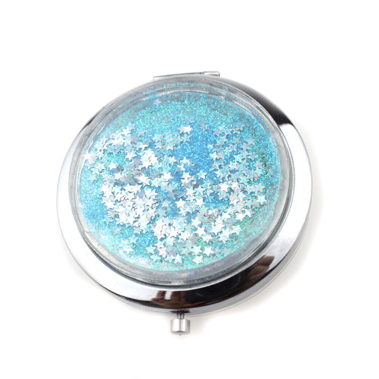 floating glitter makeup mirror with logo for disney gifts