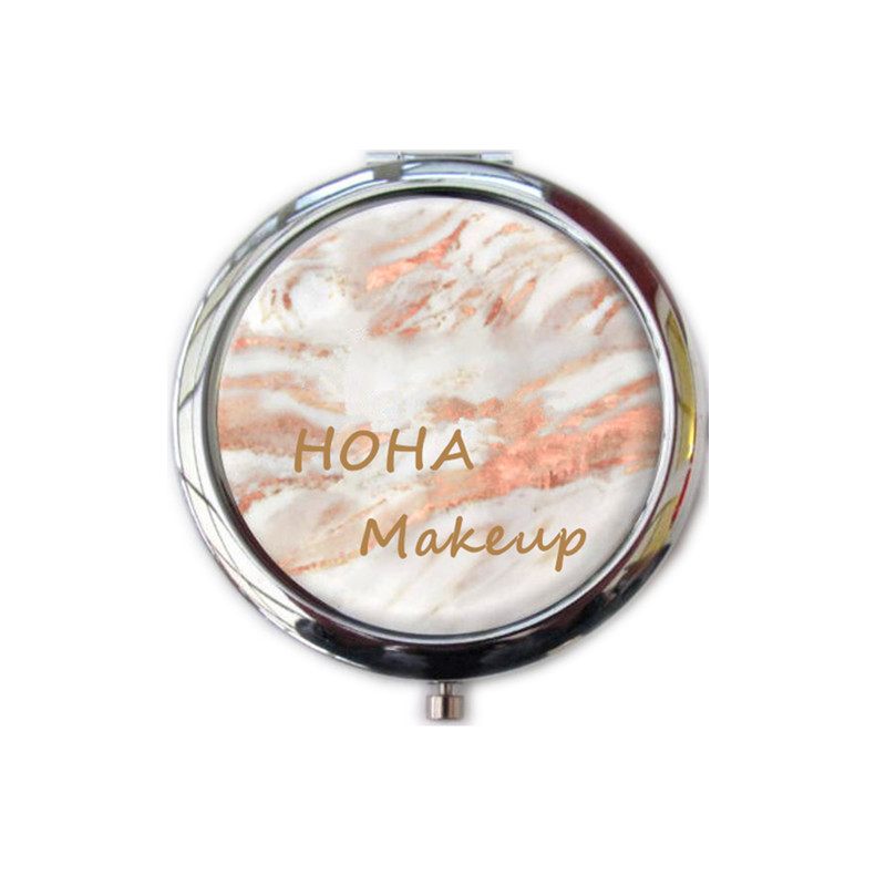 Mica slice design makeup mirror put in purse make eye makeup and lip makeup at any time