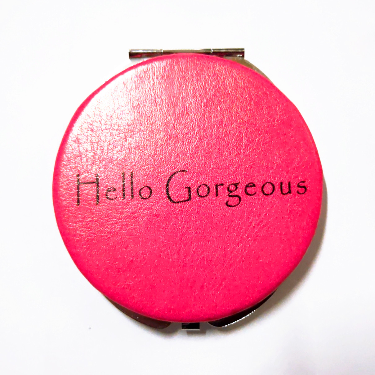 custom printed PU compact mirror on both sides for purse Canada