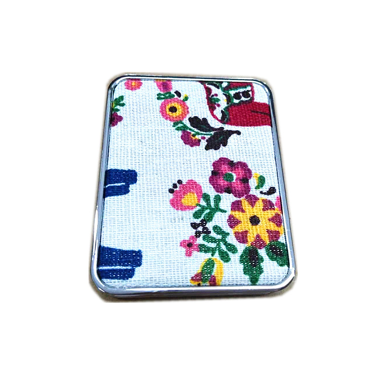 rectangle cloth printed compact mirror for nearsight makeup uk favors