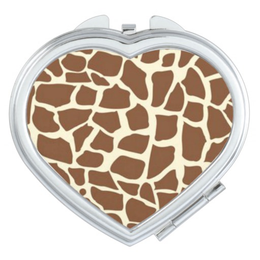 giraffe design compact mirror for zoo animal protection souvenir