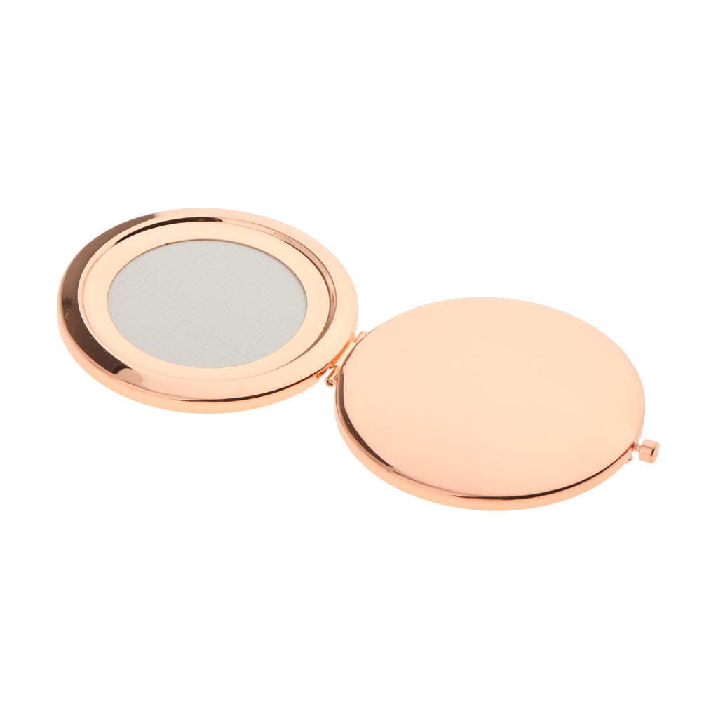 diy rose gold compact mirror for custom design epoxy resin and PU leather decorative
