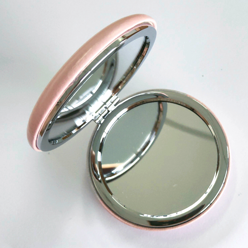 makeup mirror with epoxy resin deco, personalized PU pocket mirror with ...