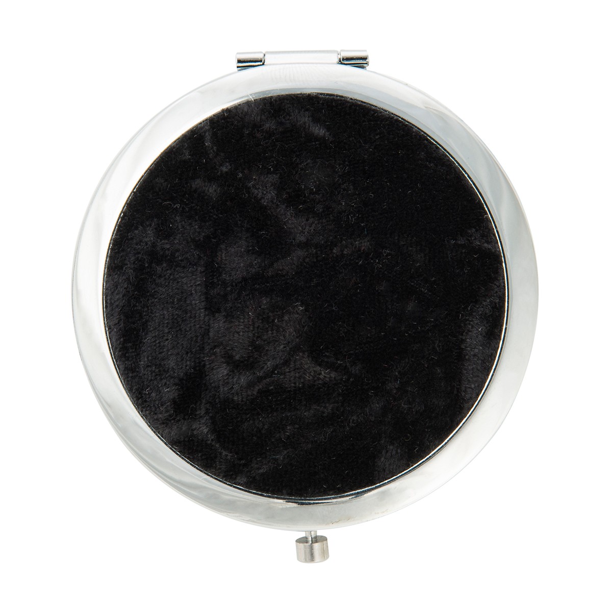 soft touch black velvet compact mirror pocket mirror compact hand mirror round  shaped