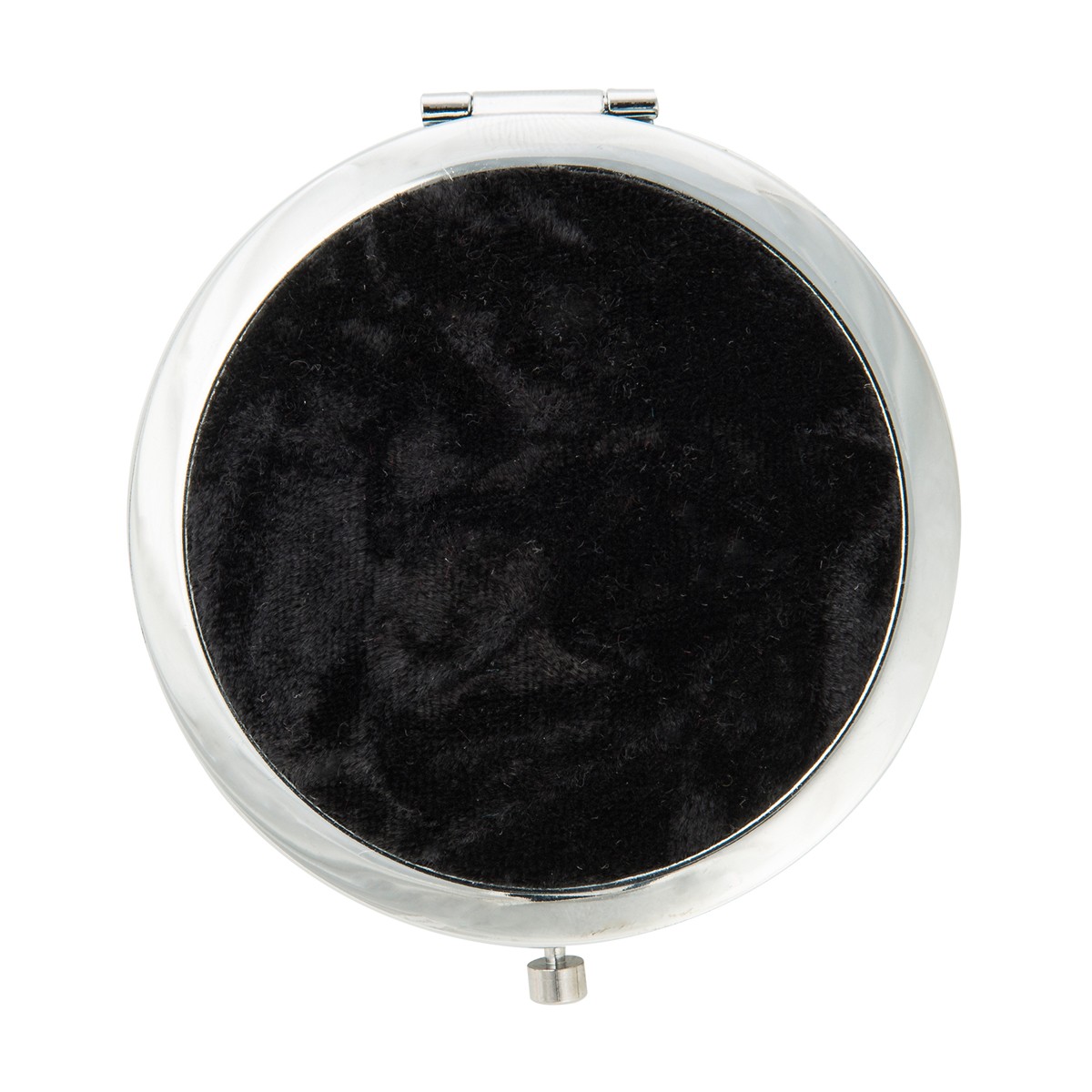 soft touch black velvet compact mirror pocket mirror compact hand mirror round  shaped